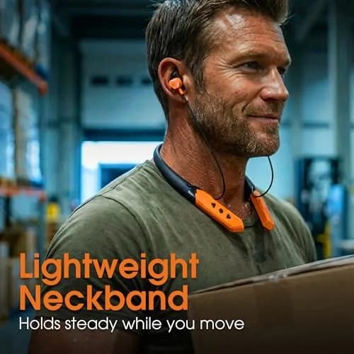 MANHATTAN Bluetooth Neckband Earbuds 15-Hour Battery IPX4 Mic | Wireless, Noise-Isolating, USB-C Recharge thumbnail 4