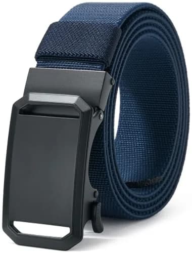 LionVII Men's Elastic Ratchet Belt 13.5cm (1 3/8") | Stretch Fit for 27-49" Waist thumbnail 1