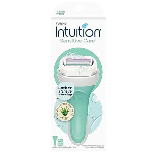 INTUITION Razors Bundle - Refills with Cocoa Butter & Sensitive Skin | 4-Blade Pivoting Cartridges, Vegan, Hypoallergenic (70-120 chars) thumbnail 5