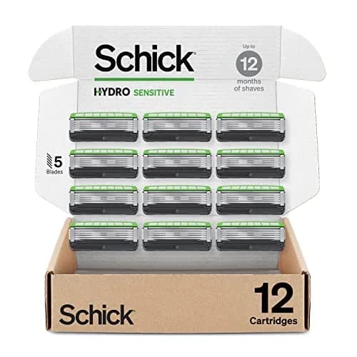 Schick Hydro Sensitive 12 Count Razor Refills & Cremo Cooling Shave Cream | Sensitive Skin Care thumbnail 2