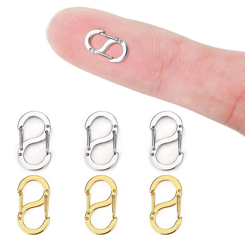 Booge Double Opening Lobster Clasp 6 mm x 12 mm Stainless Steel | Secure Jewelry Making Findings - main product image