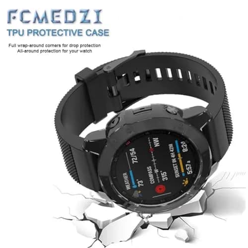 FCMEDZI Smart Watch Case for Garmin Forerunner 165 & 165 Music | Pack of 4 Dust Plugs + 2 TPU Cases thumbnail 2