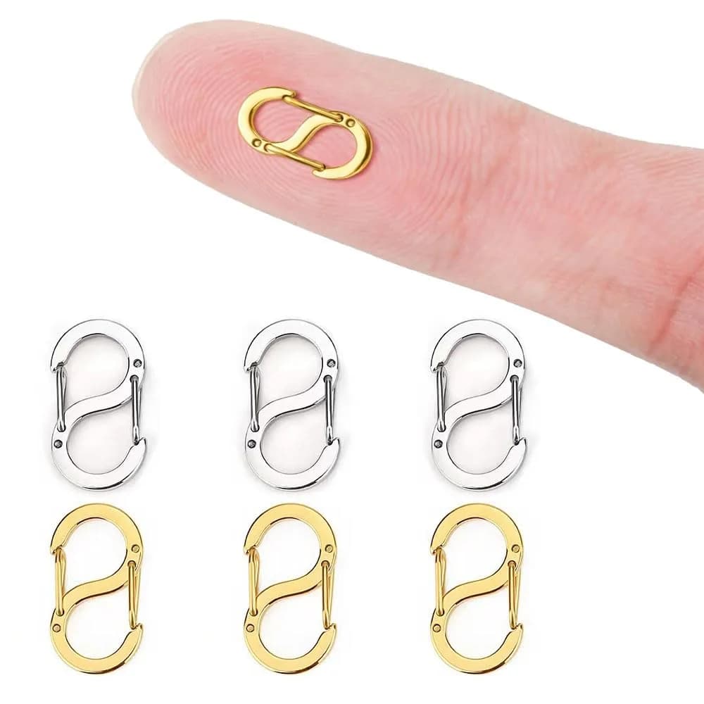 Booge Double Opening Lobster Clasp 6 mm x 12 mm Stainless Steel | Secure Jewelry Making Findings — 9 mm x 16 mm