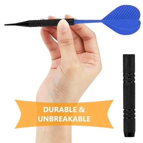 Accmor 12 Pack Soft Tip Darts Set with 100 Extra Tips | Black, 14.8cm (5.8 inch) thumbnail 4
