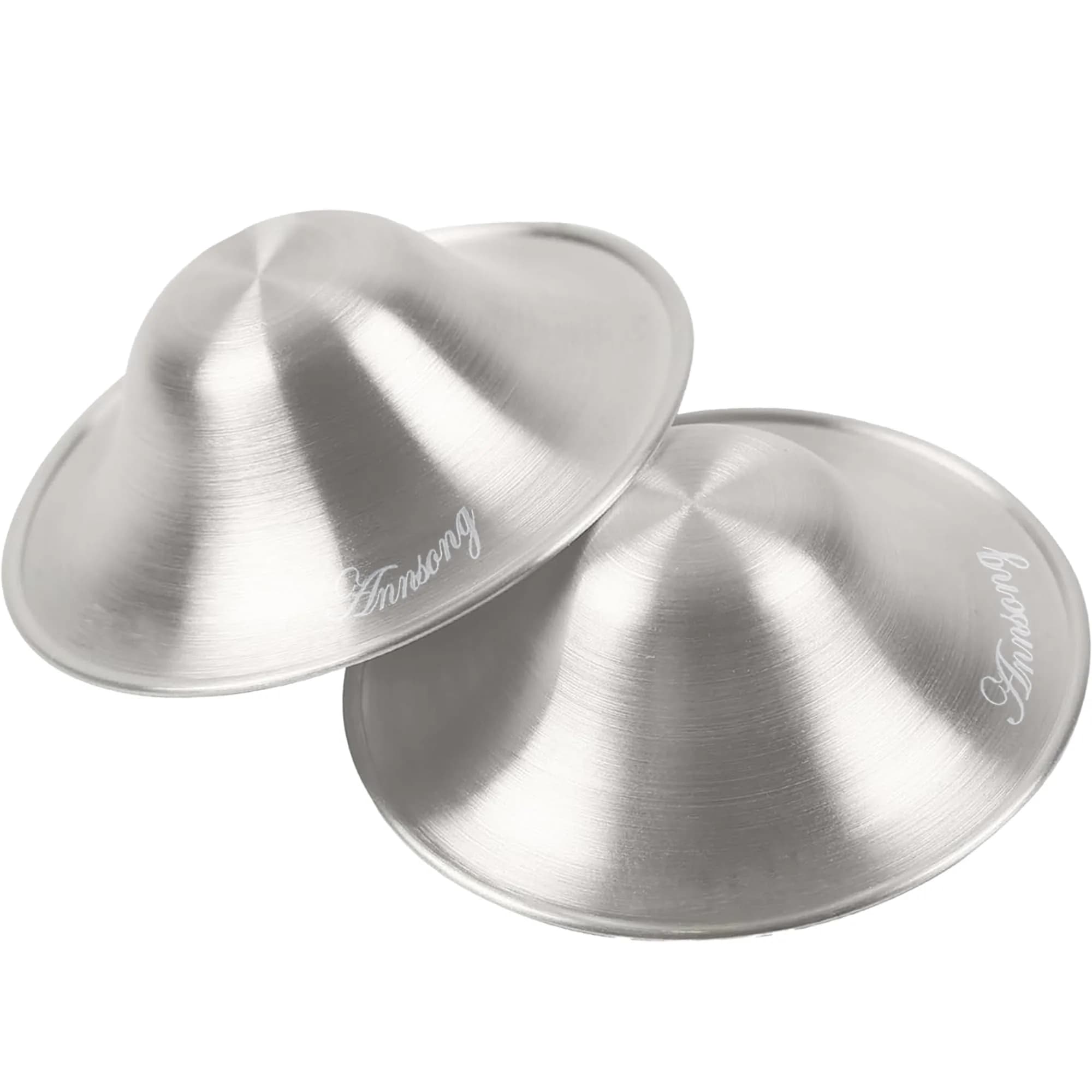 ANNSONG Silver Nursing Cups for Breastfeeding Newborns | 925 Sterling Silver Nipple Covers (Regular) — Regular
