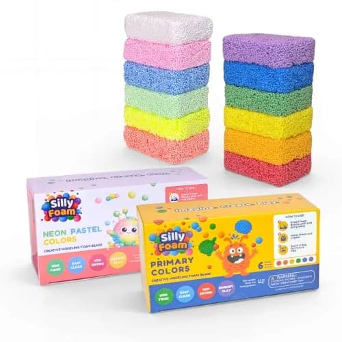 LYRK Collections Silly Foam Modeling Foam Beads 2-Pack (4.2 oz / 120g) | Non-Toxic STEM Toy for Kids Ages 3+ thumbnail 1
