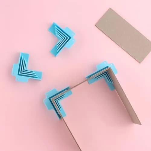 BAOFALI 6-Pack Cartonnage Corner Clamps for Box Making | 1mm, 1.5mm, 2mm, 3mm Chipboard Guides thumbnail 5