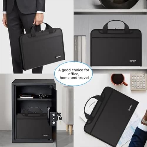ENGPOW Accordion File Organizer Fireproof Multi Pockets 14.2" x 10.4" | Fireproof & Water-Resistant Document Storage thumbnail 6