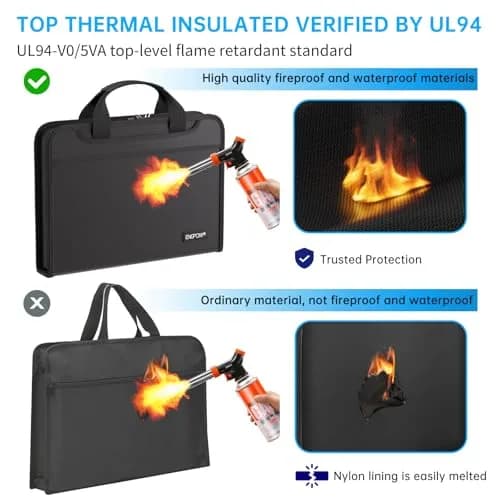 ENGPOW Accordion File Organizer Fireproof Multi Pockets 14.2" x 10.4" | Fireproof & Water-Resistant Document Storage thumbnail 2