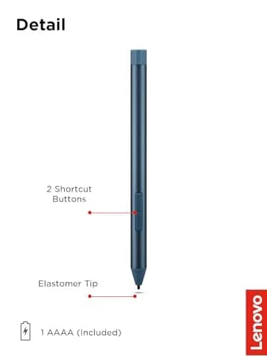 Lenovo Digital Pen 3 for Laptops, Tidal Teal, 4096 Pressure Levels | Advanced Tilt Recognition thumbnail 6