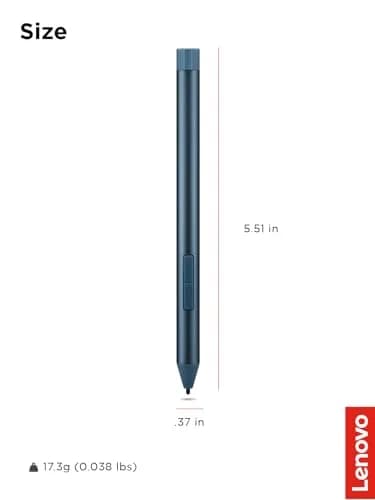 Lenovo Digital Pen 3 for Laptops, Tidal Teal, 4096 Pressure Levels | Advanced Tilt Recognition thumbnail 7