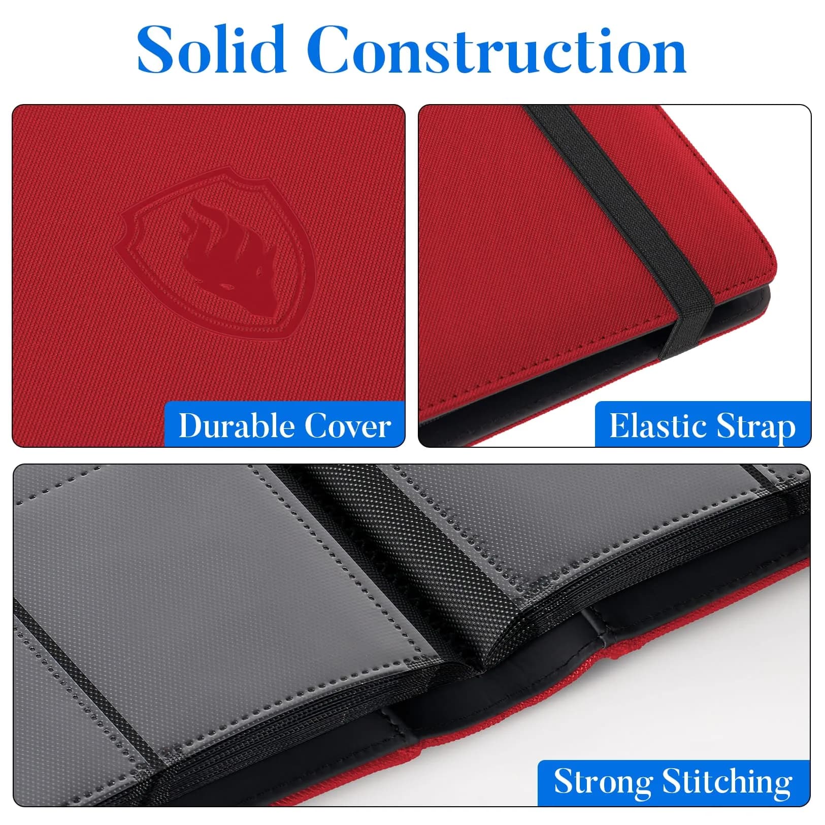 Fabmaker Red 540 Pocket Card Binder | Archival Safe & Water-Resistant