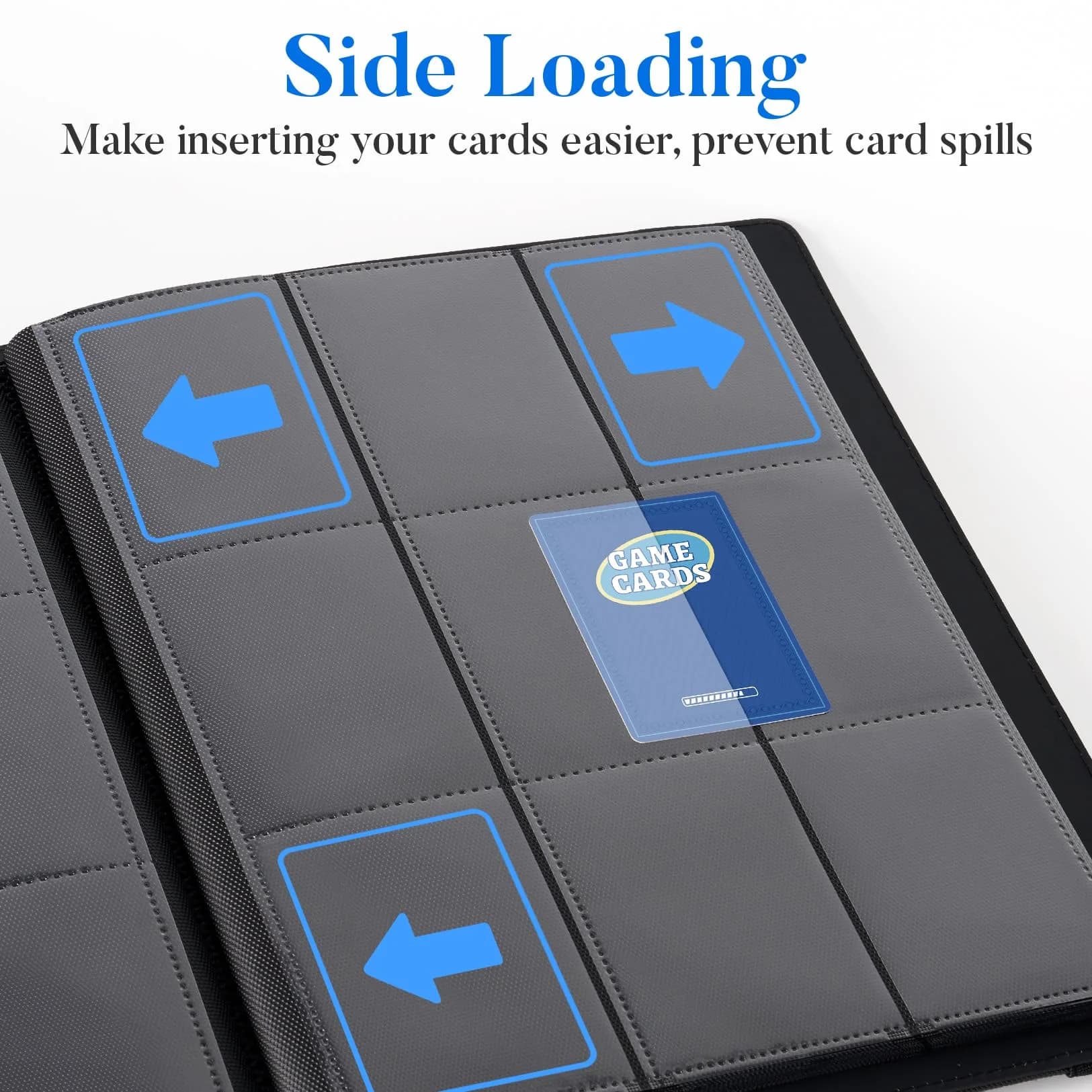 Fabmaker 9 Pocket Card Binder for 540 Cards, Navy Blue | Archival Safe Card Collection Album thumbnail 4