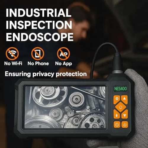 COOVIE 4.3-inch IPS Screen Borescope Inspection Camera 1920x1080P HD | 5m (16.4ft) Semi-Rigid Probe with 8 LEDs & IP67 Waterproof thumbnail 3