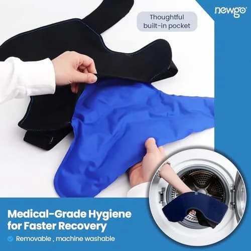 NEWGO Shoulder Ice Pack XL | Full Shoulder Coverage for Post-Surgery & Pain Relief thumbnail 8