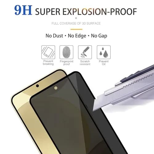Lokyoo Privacy Screen Protector for Samsung Galaxy S24+ /S24 Plus 6.7" | Anti-Spy, Fingerprint Support thumbnail 5