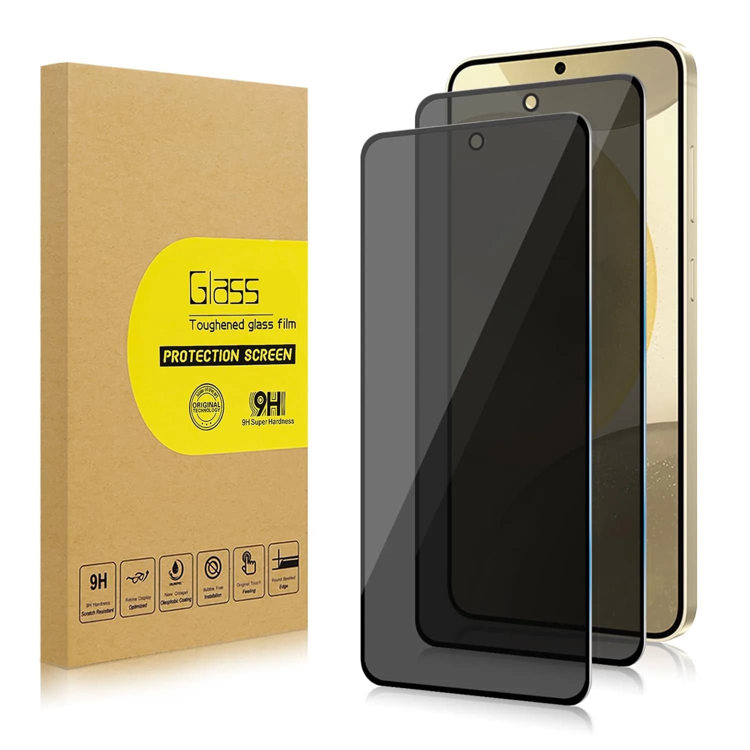 Lokyoo Privacy Screen Protector for Samsung Galaxy S24+ /S24 Plus 6.7" | Anti-Spy, Fingerprint Support - main product image