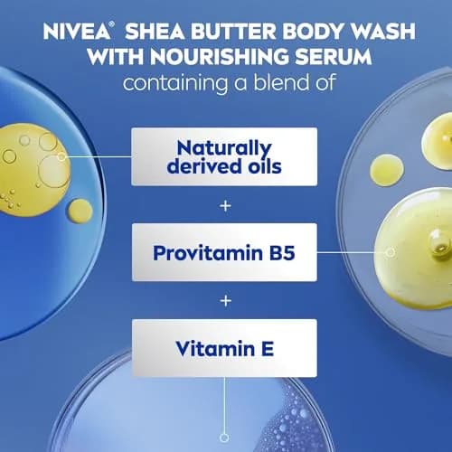 NIVEA Shea Nourish Body Lotion & Shea Butter Body Wash Set | 16.9 Fl Oz (500ml) & 20 Fl Oz (591ml) thumbnail 8