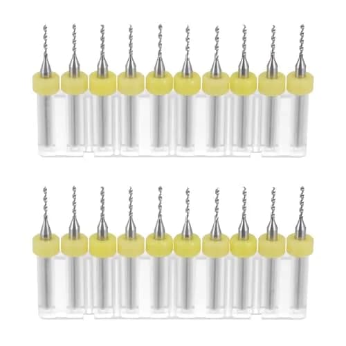 uxcell 1.2mm Tungsten Carbide PCB Drill Bits 38mm Length | 1/8" Shank, 20 Pcs Set thumbnail 1