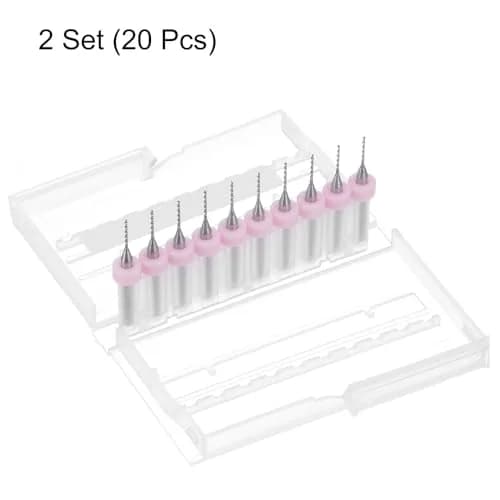 uxcell PCB Drill Bits 0.9mm Tungsten Carbide Rotary Tool 2 Set (20 Pcs) | High Precision for PCB & Soft Metals thumbnail 3
