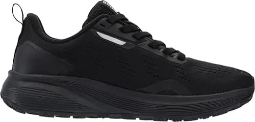 BRONAX Wide Toe Box Athletic Shoes 8.5W Black | Breathable Mesh, Shock Absorption, Wide Fit thumbnail 6