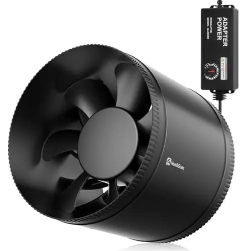 Hon&Guan 8 Inch Inline Booster Duct Fan with Speed Controller | 623 CFM Airflow, 44W Low Power, 45 dBA Noise thumbnail 1