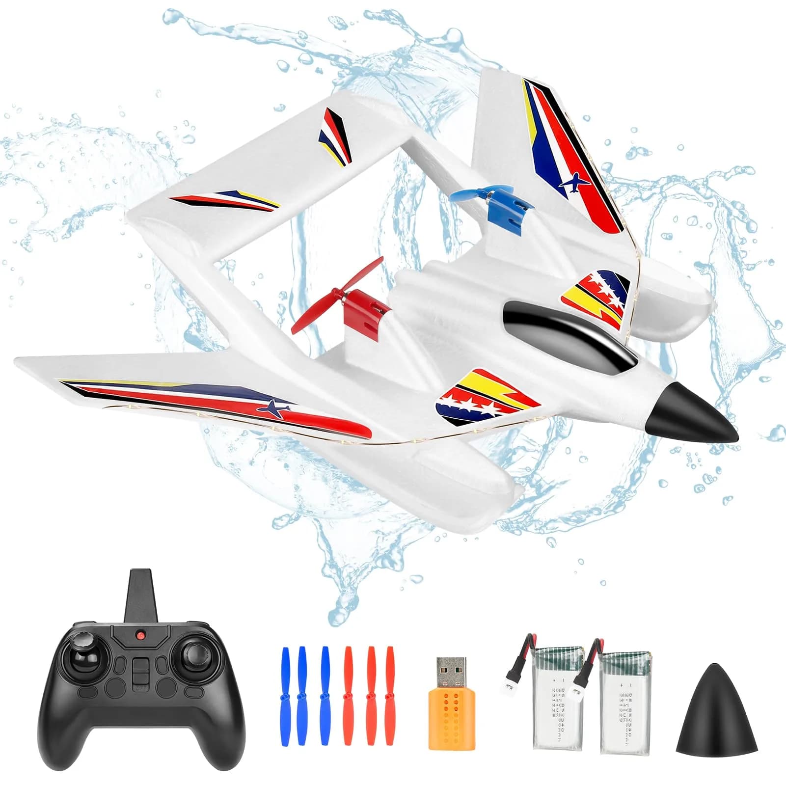 Kimmol RC Plane for Water Land & Air | 2 Channel 24 Min Flight Time - main product image
