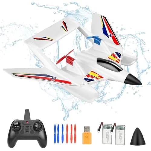 Kimmol RC Plane for Water Land & Air | 2 Channel 24 Min Flight Time thumbnail 1