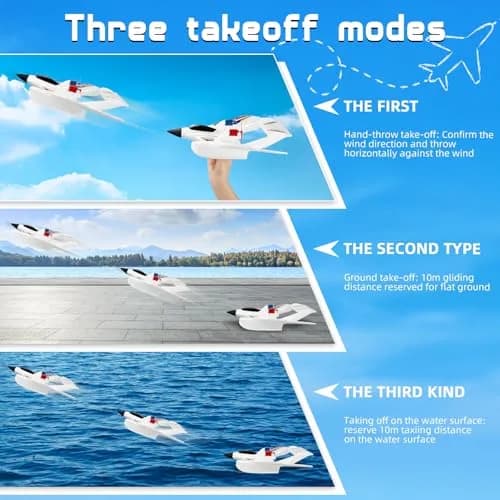 Kimmol RC Plane for Water Land & Air | 2 Channel 24 Min Flight Time thumbnail 4