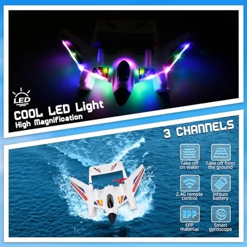 Kimmol RC Plane for Water Land & Air | 2 Channel 24 Min Flight Time thumbnail 6