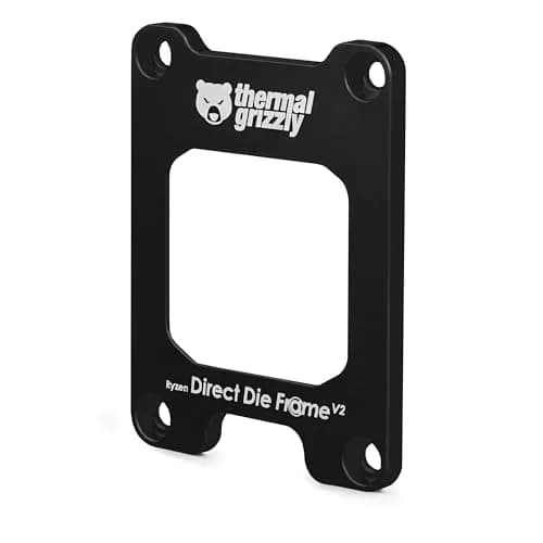 Thermal Grizzly Direct Die Frame Ryzen 7000 V2 Black | For AMD Ryzen 7000 Processors Without IHS thumbnail 1