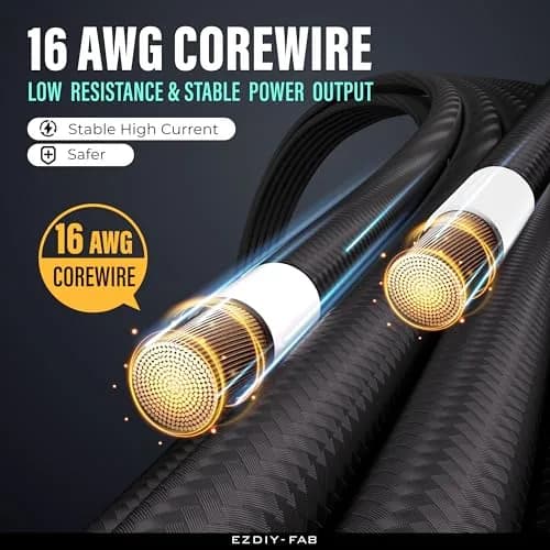 EZDIY-FAB 12VHPWR PSU Extension Kit 300mm (12.0 in) | Black Sleeved Cables for RTX 40/50 Series GPUs thumbnail 3