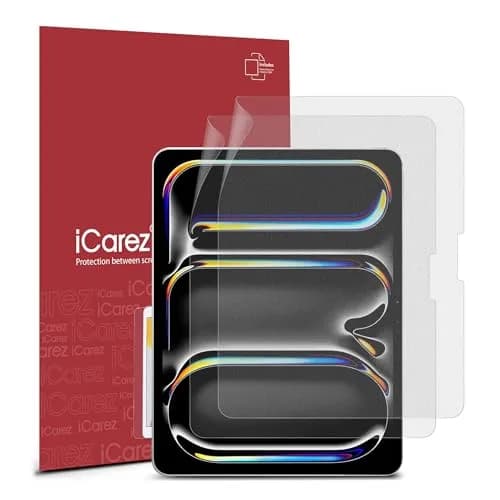 iCarez Matte Screen Protector for iPad Pro 11 inch (M4 2024/M5 2025) 2-Pack | Anti-Glare, Bubble-Free, Apple Pencil Compatible thumbnail 1