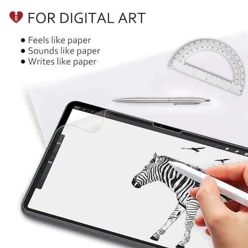 iCarez Matte Screen Protector for iPad Pro 11 inch (M4 2024/M5 2025) 2-Pack | Anti-Glare, Bubble-Free, Apple Pencil Compatible thumbnail 4