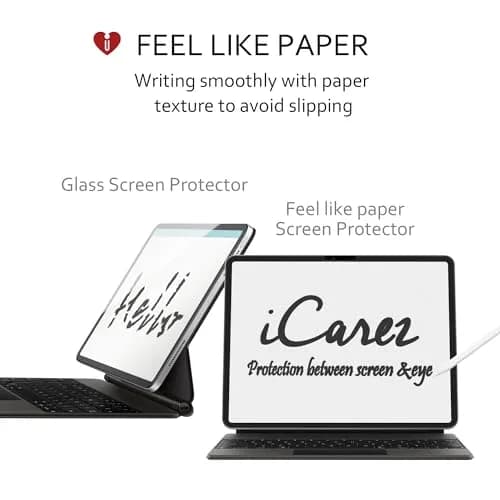 iCarez Matte Screen Protector for iPad Pro 11 inch (M4 2024/M5 2025) 2-Pack | Anti-Glare, Bubble-Free, Apple Pencil Compatible thumbnail 6