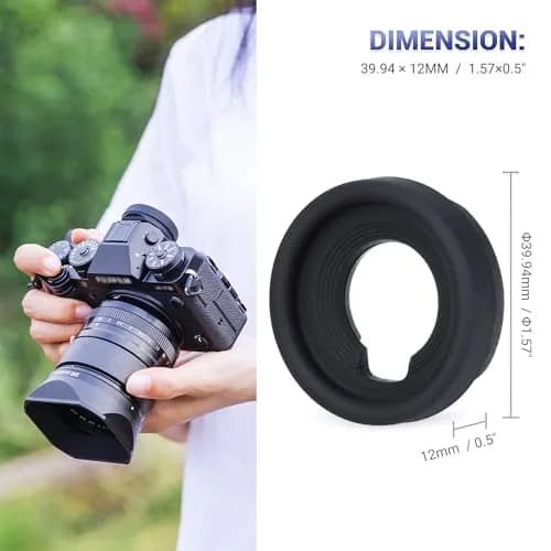JJC Camera Viewfinder Eyepiece Eye Cup for Fuji GFX100 II & X-H2S | Soft Silicone, Replaces EC-GFX, Blocks Light, Impact-Resistant thumbnail 5