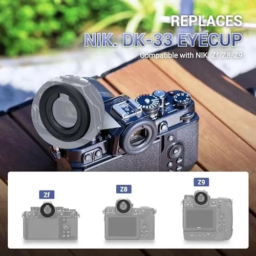 JJC Rubber Eyecup for Nikon Z8 Z9 ZF | Soft Silicone Viewfinder Accessory thumbnail 2