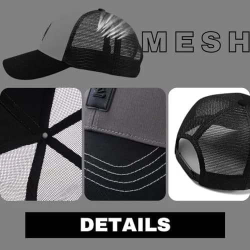 FASHIXD Big Head Oversize Mesh Baseball Cap for Men | XXL Sun Hat with Adjustable Buckle thumbnail 4