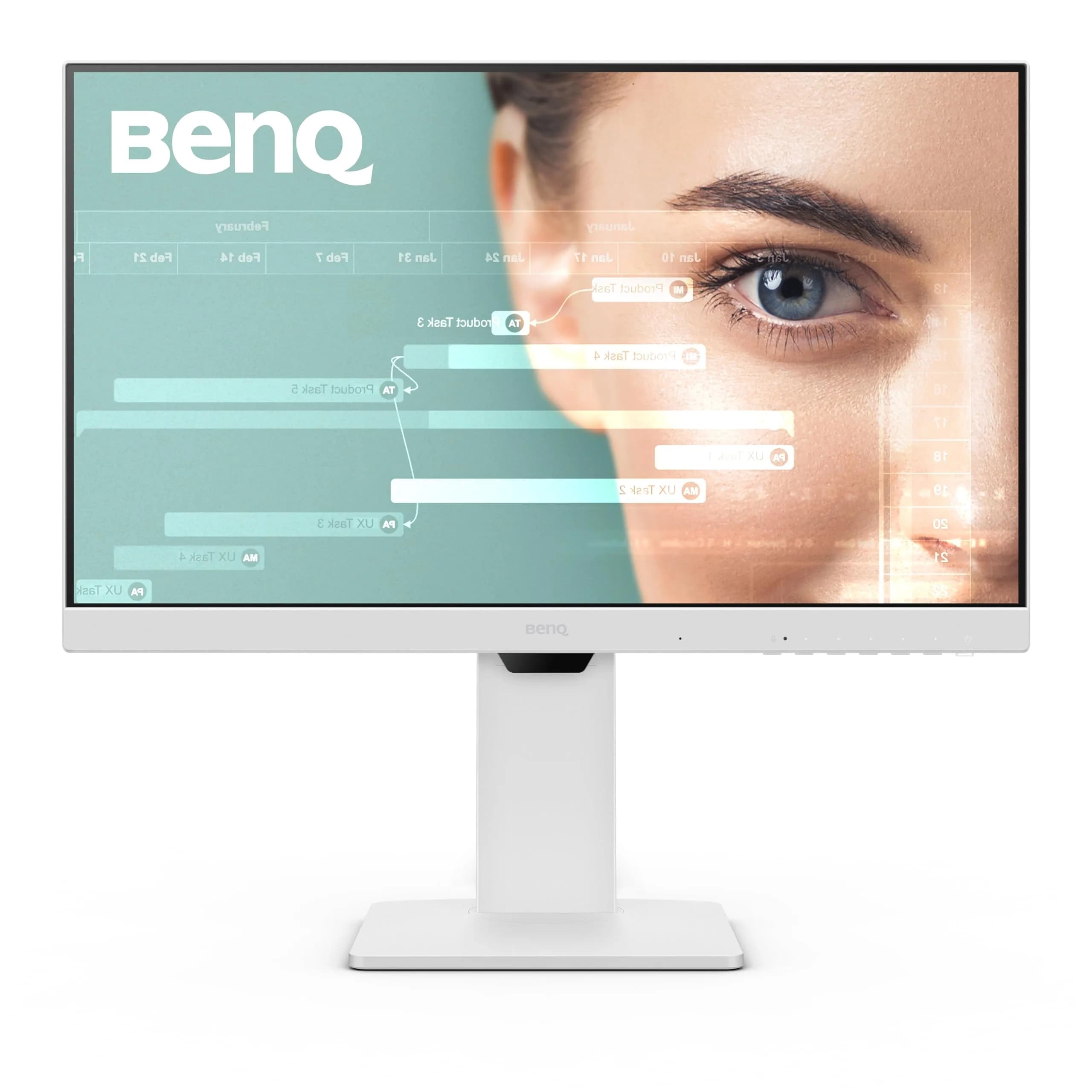 BenQ GW2486TC Office USB hub Monitor 24" 1080p | Eye-Care IPS | Height Adjustable | White