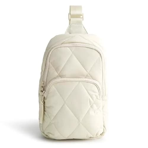 Vera Bradley Featherweight Lorman Sling Backpack | Lightweight, Water-Resistant, Pumice Stone thumbnail 4