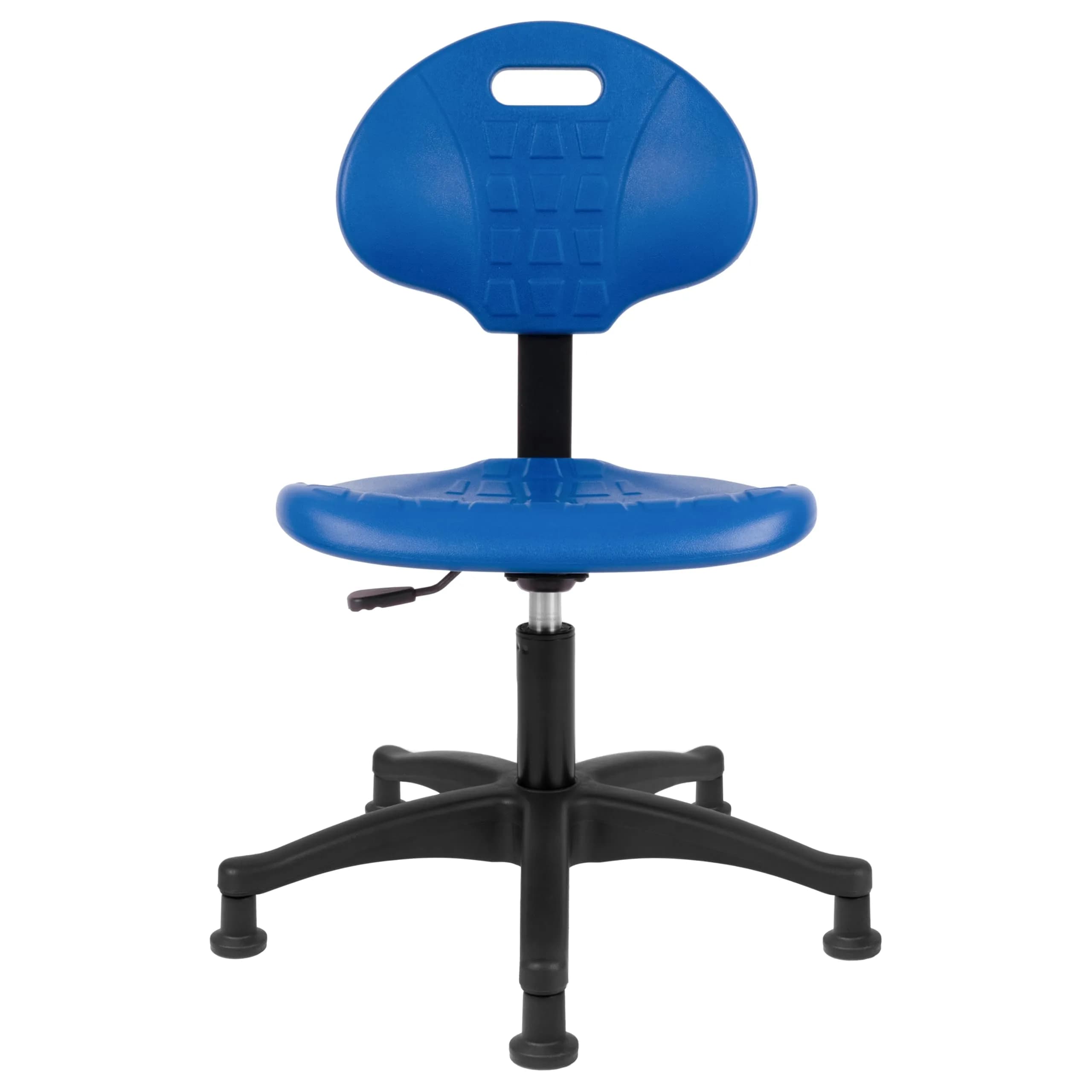 TAKE UR SEAT® Deluxe Polyurethane Lab Stool Chair, 5" Adjustable, Blue (Glide) | Industrial & Scientific Lab Seat - main product image