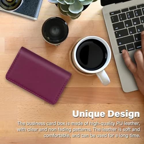 AI-DEE RFID Blocking Wallet Minimalist Leather Business Credit Card Holder 8.9cm (3.5in) | Slim Card Case for Men & Women thumbnail 6