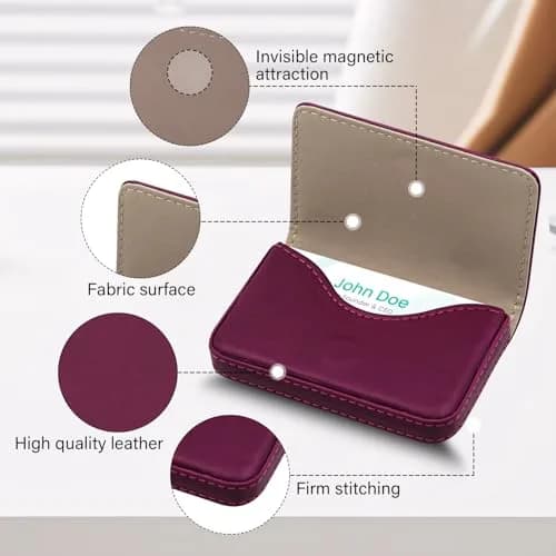 AI-DEE RFID Blocking Wallet Minimalist Leather Business Credit Card Holder 8.9cm (3.5in) | Slim Card Case for Men & Women thumbnail 3