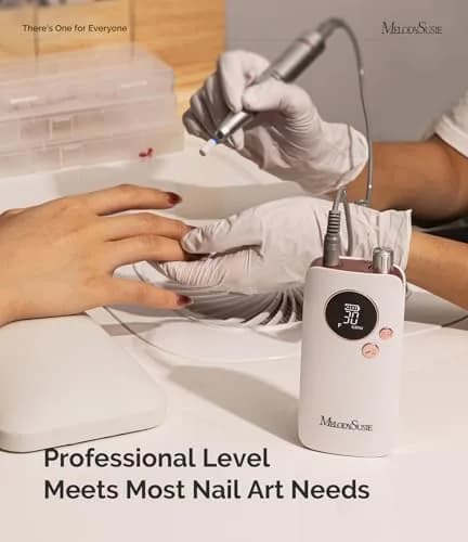 MelodySusie SC320F Rechargeable Nail Drill 30,000 RPM Rose | Beginner-Friendly Cordless Efile with HD LED Display thumbnail 5