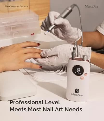 MelodySusie SC320F Rechargeable Nail Drill 30,000 RPM Rose | Beginner-Friendly Cordless Efile with HD LED Display thumbnail 6
