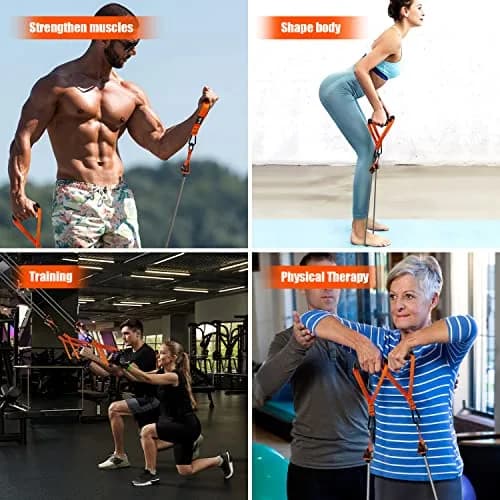 HPYGN Heavy Resistance Bands Set with Handles, 420LBS Total Tension | Workout Bands for Men, Strength Training Home Gym Equipment thumbnail 6