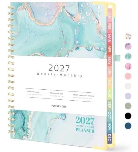 Forvencer 2027 Planner Hardcover Calendar Planner 22cm x 28cm (8.5"x11") | Academic Planner with Tabs for Students and Professionals thumbnail 1