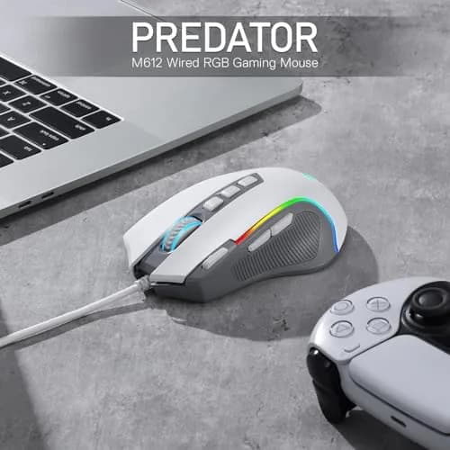 Redragon M612 Wired RGB Optical Gaming Mouse 8000 DPI, 170g (6oz) | 9 Programmable Buttons, 5 DPI Levels thumbnail 8