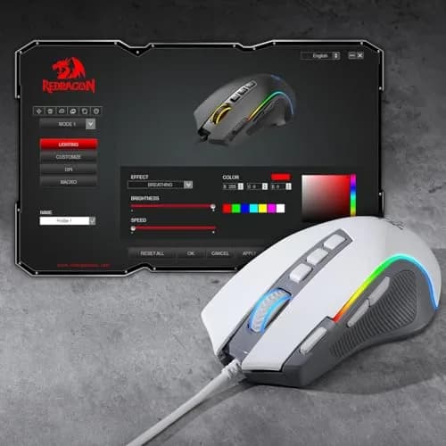 Redragon M612 Wired RGB Optical Gaming Mouse 8000 DPI, 170g (6oz) | 9 Programmable Buttons, 5 DPI Levels thumbnail 9