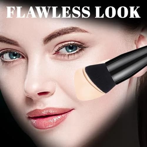 EVRCHGIEA Foundation Brush Flat Top Kabuki for Liquid, Cream & Powder | Travel Size Face Blending Brush thumbnail 7